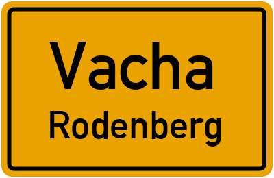 Straßenverzeichnis Vacha Rodenberg