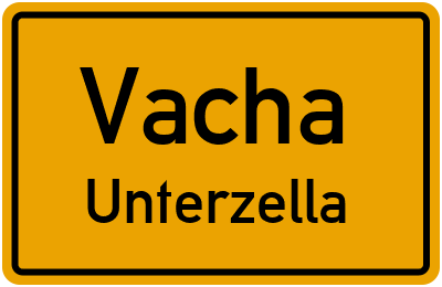 Straßenverzeichnis Vacha Unterzella