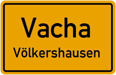 Straßenverzeichnis Vacha Völkershausen
