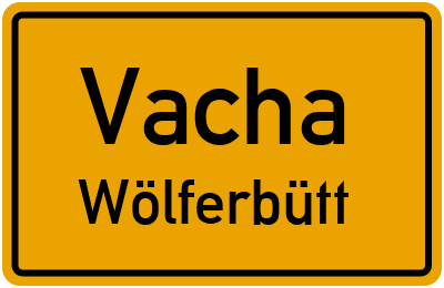 Straßenverzeichnis Vacha Wölferbütt