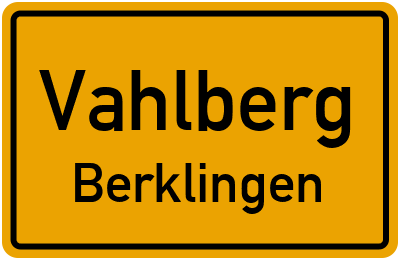 Straßenverzeichnis Vahlberg Berklingen