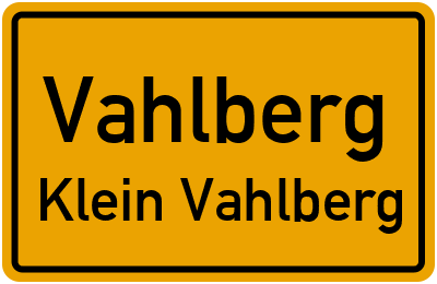 Straßenverzeichnis Vahlberg Klein Vahlberg