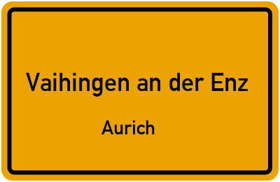 Straßenverzeichnis Vaihingen an der Enz Aurich