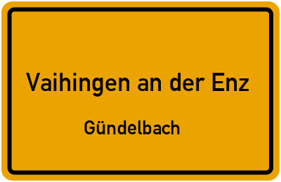 Straßenverzeichnis Vaihingen an der Enz Gündelbach