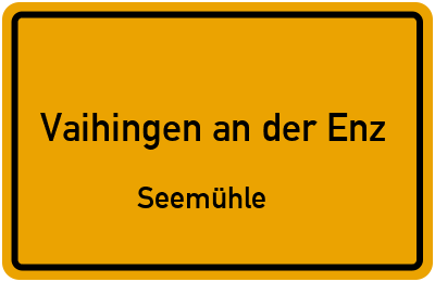 Straßenverzeichnis Vaihingen an der Enz Seemühle