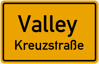 Straßenverzeichnis Valley Kreuzstraße