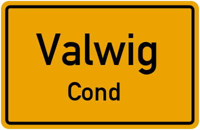 Straßenverzeichnis Valwig Cond