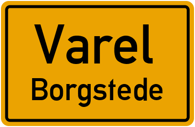 Ortsschild Varel Borgstede