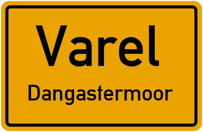 Ortsschild Varel Dangastermoor