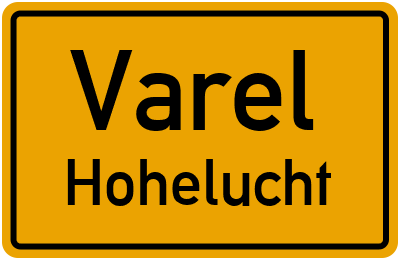 Straßenverzeichnis Varel Hohelucht