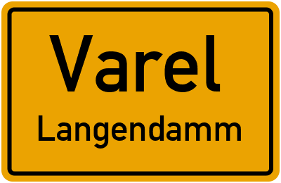 Ortsschild Varel Langendamm