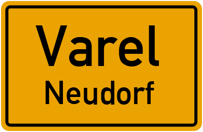Ortsschild Varel Neudorf