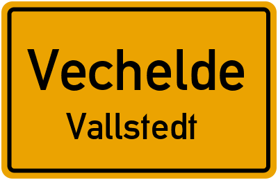 Ortsschild Vechelde Vallstedt