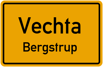 Ortsschild Vechta Bergstrup