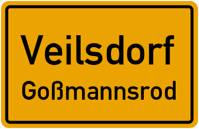 Straßenverzeichnis Veilsdorf Goßmannsrod