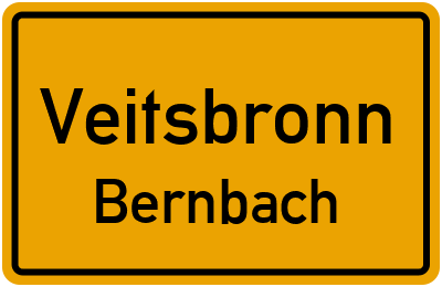 Straßenverzeichnis Veitsbronn Bernbach
