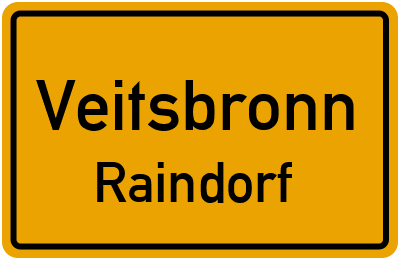 Straßenverzeichnis Veitsbronn Raindorf