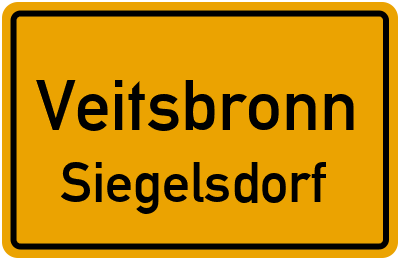 Straßenverzeichnis Veitsbronn Siegelsdorf