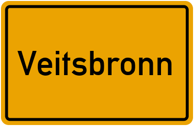 Ortsschild von Gemeinde Veitsbronn in Bayern