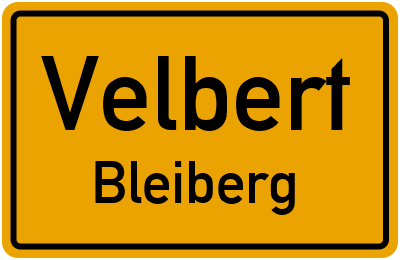 Straßenverzeichnis Velbert Bleiberg