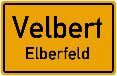 Straßenverzeichnis Velbert Elberfeld