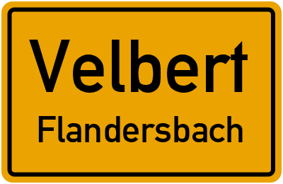 Straßenverzeichnis Velbert Flandersbach