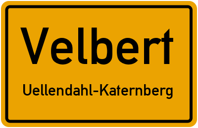 Straßenverzeichnis Velbert Uellendahl-Katernberg