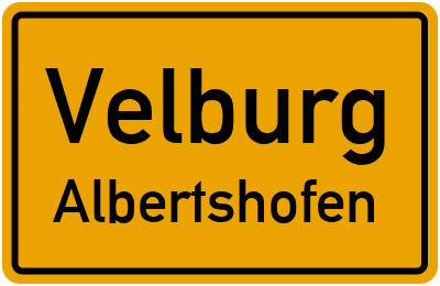 Ortsschild Velburg Albertshofen