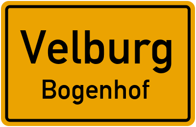 Ortsschild Velburg Bogenhof