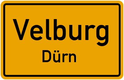 Straßenverzeichnis Velburg Dürn