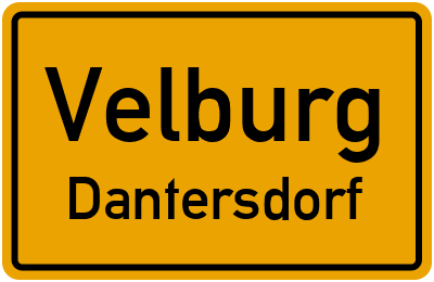 Ortsschild Velburg Dantersdorf