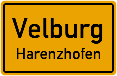 Ortsschild Velburg Harenzhofen