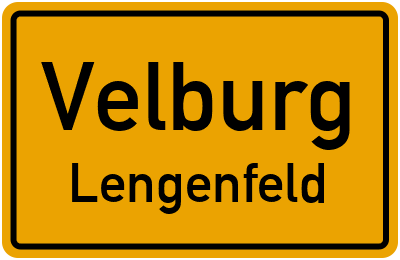 Ortsschild Velburg Lengenfeld
