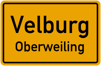 Ortsschild Velburg Oberweiling