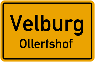 Ortsschild Velburg Ollertshof