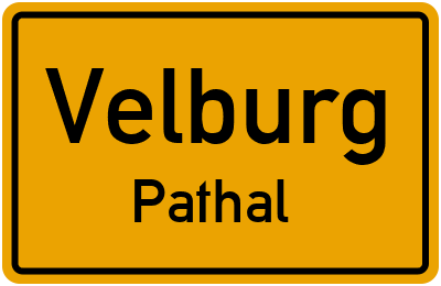 Ortsschild Velburg Pathal