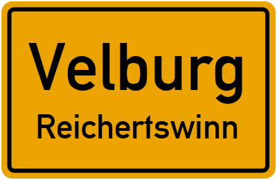 Ortsschild Velburg Reichertswinn