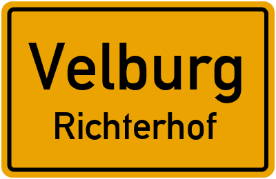 Ortsschild Velburg Richterhof