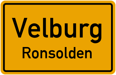 Straßenverzeichnis Velburg Ronsolden