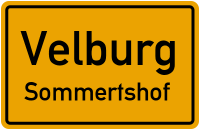 Ortsschild Velburg Sommertshof