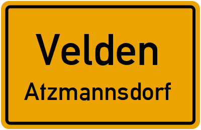 Ortsschild Velden Atzmannsdorf