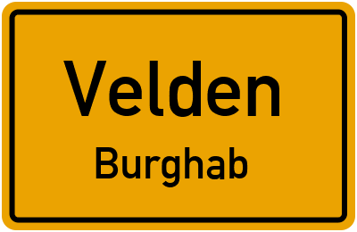 Ortsschild Velden Burghab