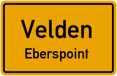 Ortsschild Velden Eberspoint