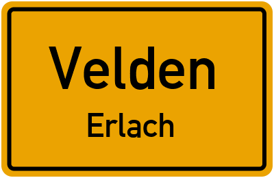 Ortsschild Velden Erlach