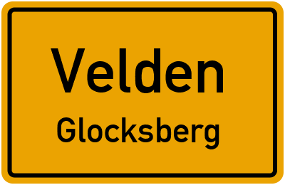 Ortsschild Velden Glocksberg