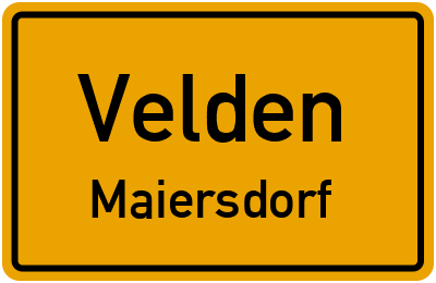 Straßenverzeichnis Velden Maiersdorf