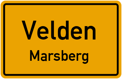 Ortsschild Velden Marsberg