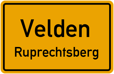 Ortsschild Velden Ruprechtsberg