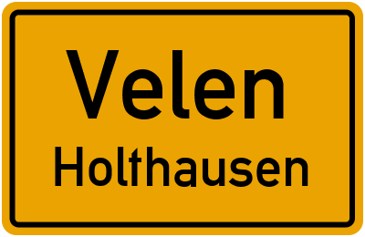 Straßenverzeichnis Velen Holthausen