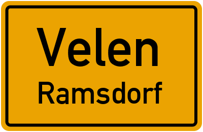 Ortsschild Velen Ramsdorf